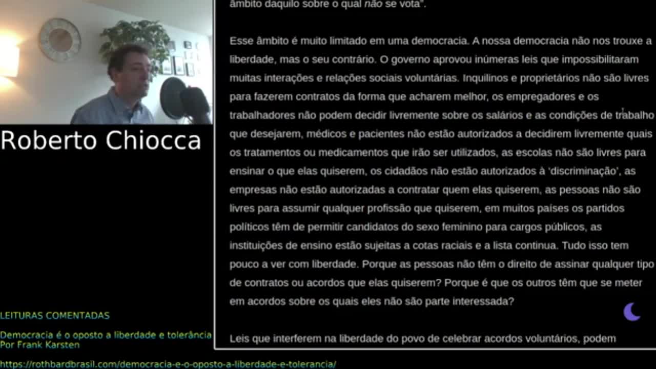 #16 Leituras Comentadas - Democracia é o oposto a liberdade e tolerância