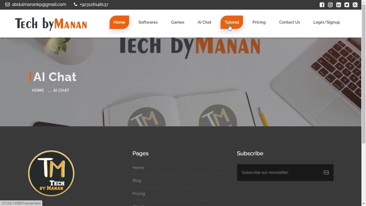 Website Intro | Tech By Manan