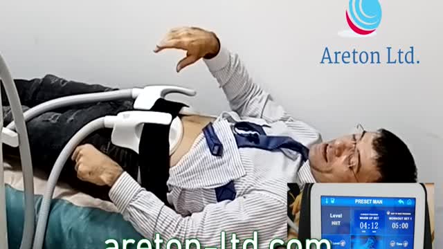 MUSCLE ELECTRO STIMULATION DEVICE APPLIED TO ANDREAS RUSSO