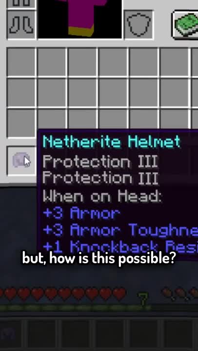 "the strongest armor in minecraft (glitched)"