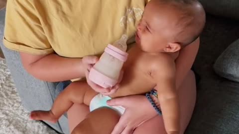 When you try to switch from breastmilk to formula at 6 months..