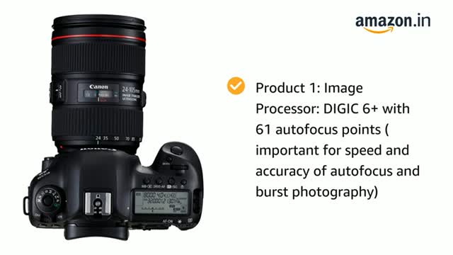 Canon EOS 5D Mark IV 30.4 MP Digital SLR Camera (Black) with Canon 24-105mm is II