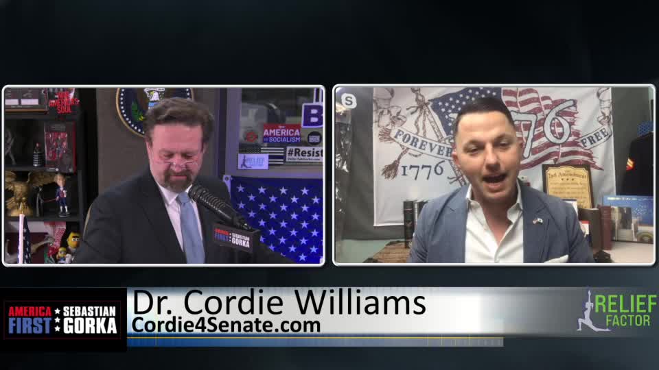 I'm running against all the RINOs. Dr. Cordie Williams with Sebastian Gorka on AMERICA First