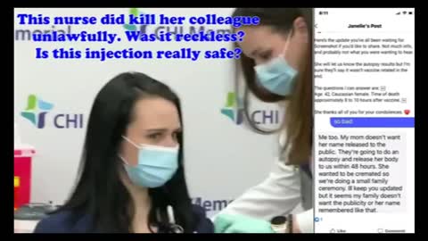 Nurse takes vaccine and faints