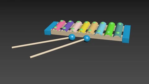 Toy Xylophone 3d model