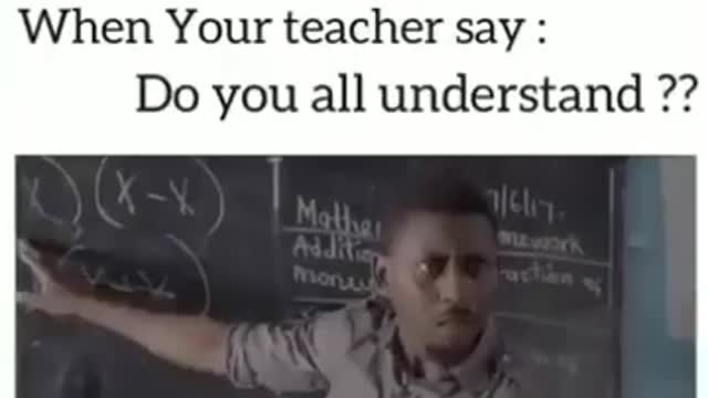 Funny maths class | Do you all understand | Students reaction