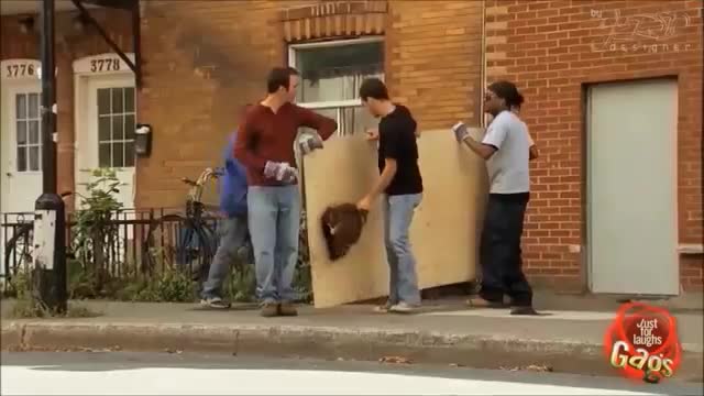 Man enters the water and comes out skull