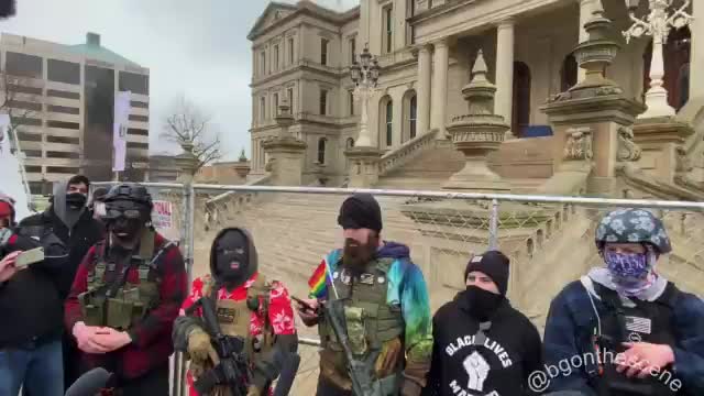 Boogalo BLM and far left armed outside MI Capitol