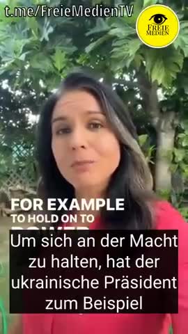 TULSI GABBARD:URKAINE IST EIGENTLICH KEINE DEMOKRATIE/URKAINE IS ACTUALLY NOT A DEMOCRACY"