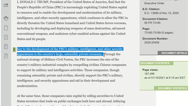 Addressing the Threat From Securities Investments That Finance Communist Chinese Military Companies