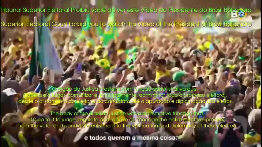 TSE Proibiu você de ver este Vídeo do Bolsonaro.