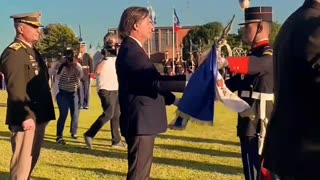 Lacalle Pou en la ceremonia de clausura de cursos y colación de grados de la Escuela Militar