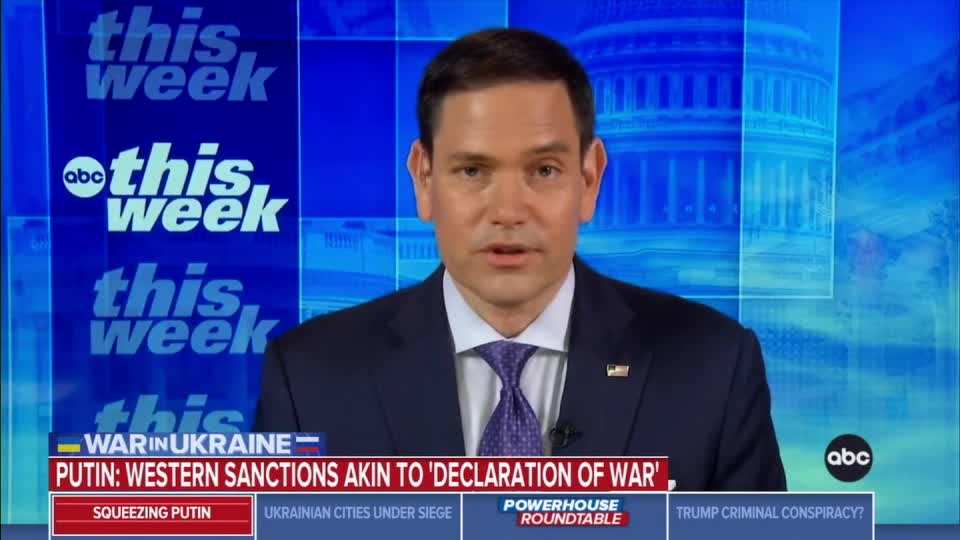 Senator Rubio Joins ABC's This Week to Discuss the Latest on Russia's Invasion of Ukraine