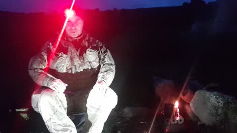 Heating up a Mre meal on a campfire. Wildcamping. Vlog.