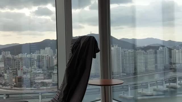 Asia Korea Busan Gwangan Bridge View Hotel View from Wake Up in the Morning