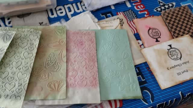 Embossing papers with the Tim Holtz Vegabond 2 and 3 D folders