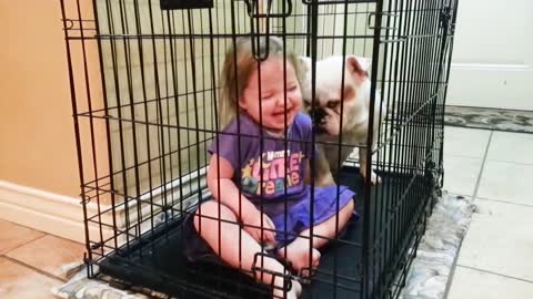 Child with dog funny 📷 video