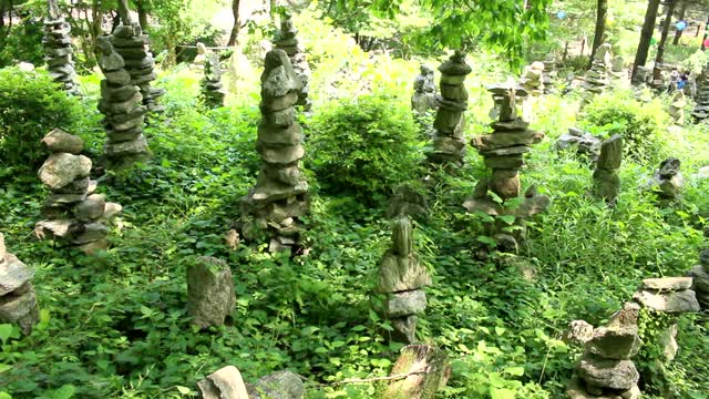 Collection of Buddhist Stone Pagoda in Namhansanseong Fortress