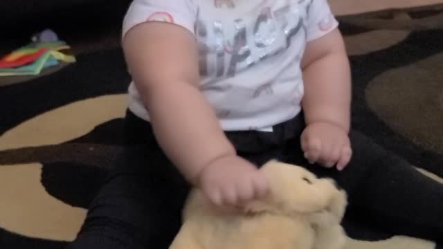 Baby Enjoy with dog toy