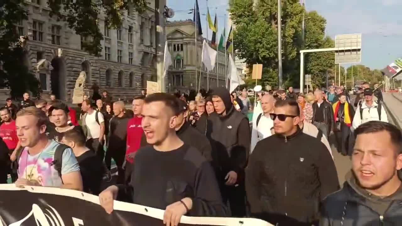 Leipzig, Germany: Anti government and cost of living protest Sept. 24, 2022