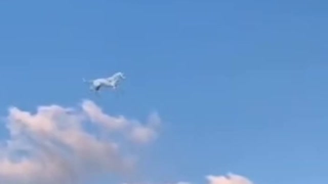 horse racing in the sky