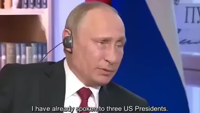 (2017) Putin says US politicians run by dark suits.