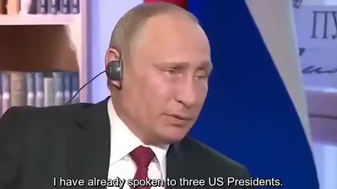 (2017) Putin says US politicians run by dark suits.
