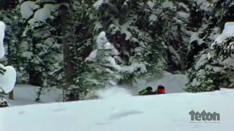 Skiing Chest Deep Pow in Jackson Hole