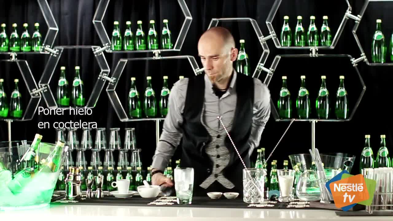 Javier Caballero preparando su Perrier American Coffee - Liquid Experience -