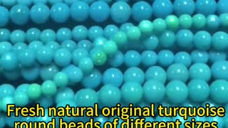 241217-2 Fresh natural original turquoise round beads of different sizes and colors