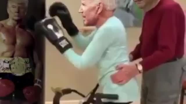 Joe Biden training for the election, with his boss...