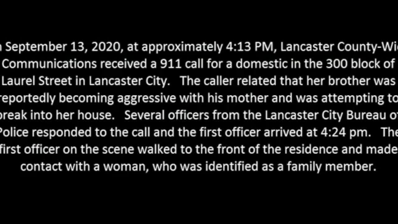 Lancaster, PA releases video of OIS where armed man charged at officer