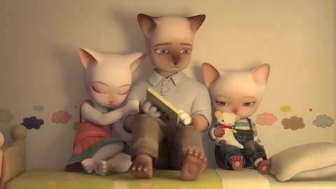 Trois Petits Chats [3D animated short film)