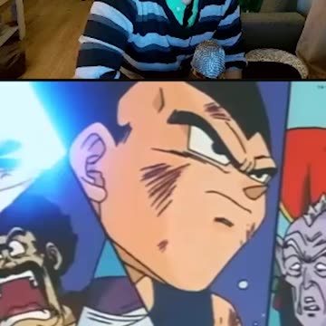 Goku's spirit bomb against majin buu