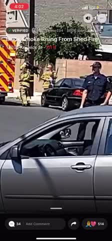 LAFD Drives Into Park Car #1