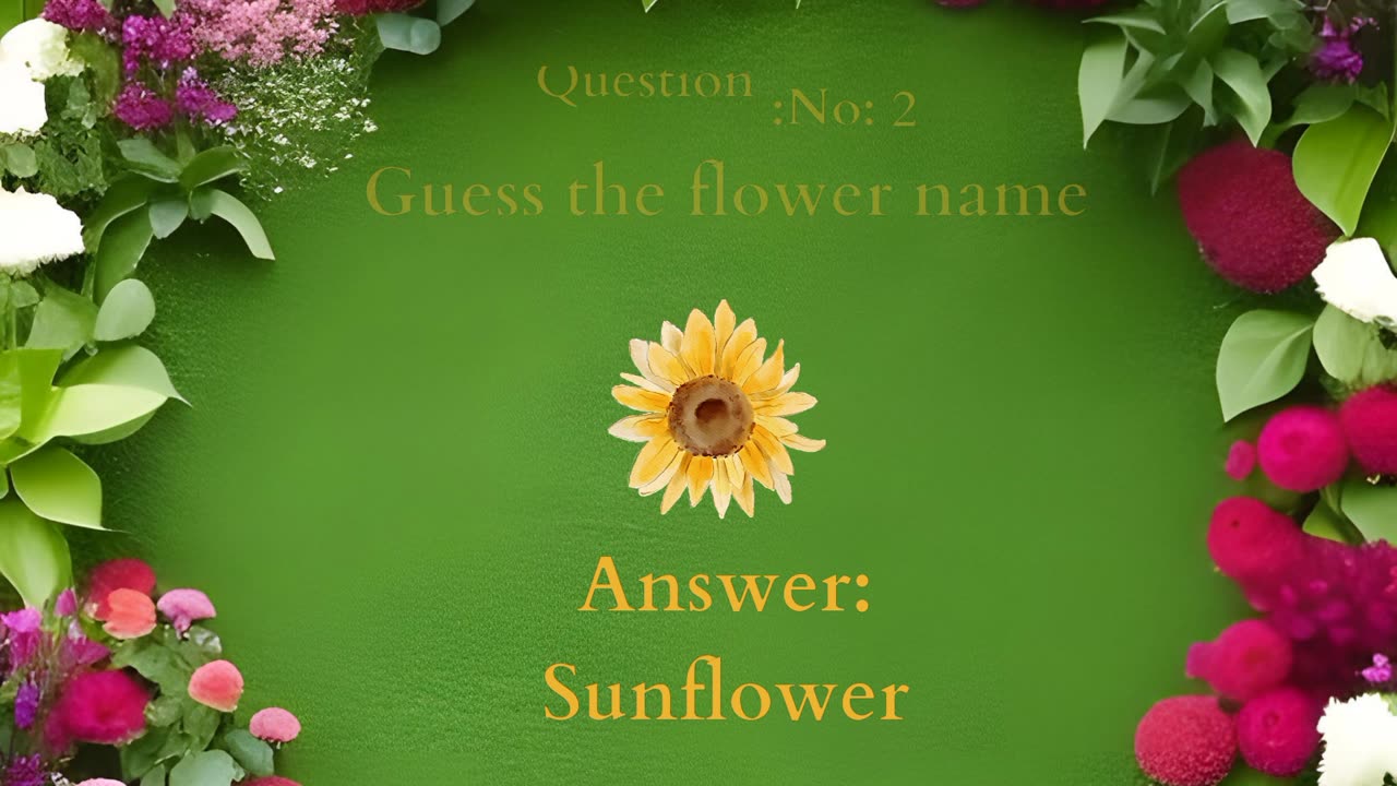 Flower Quiz Game