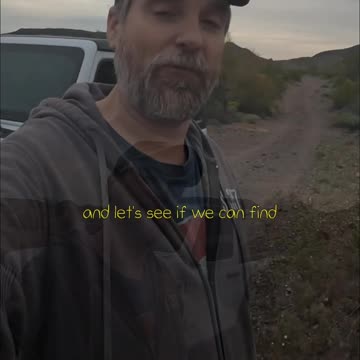 Geocaching along a power trail in Arizona