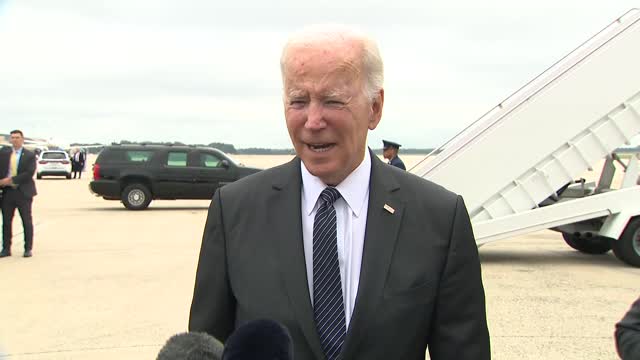 President Biden remarks on tarmac