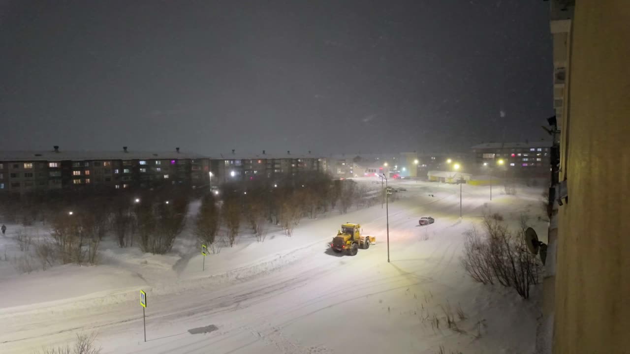 Snow removal in Vorkuta