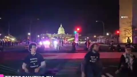 Protesters in front of the US Congress demanded an end to the war in Gaza