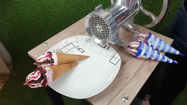 EXPERIMENT ICE CREAM VS MEAT GRINDER