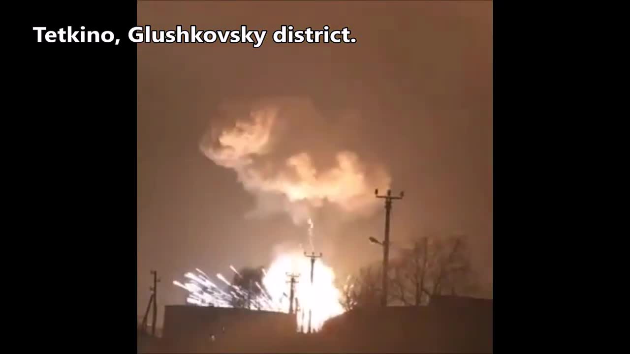 A Large Explosion Has Happened Last Night In Tetkino, Glushkovsky District. 🇷🇺