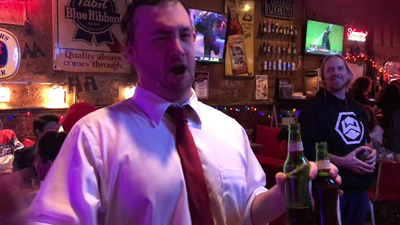 Crowd busts into "ALEX JONES!" Chant in GEORGIA Bar!