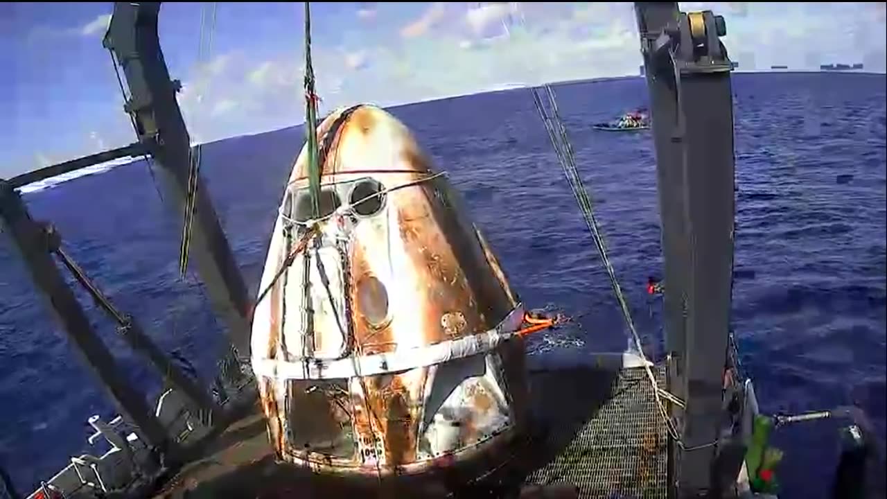 SpaceX crew dragon return from space station on demo1