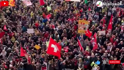 Protesta No Green Pass in Svizzera Contro l'obbligo - Berna