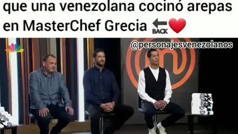 Venezolana cocinó arepa en masterchef Grecia