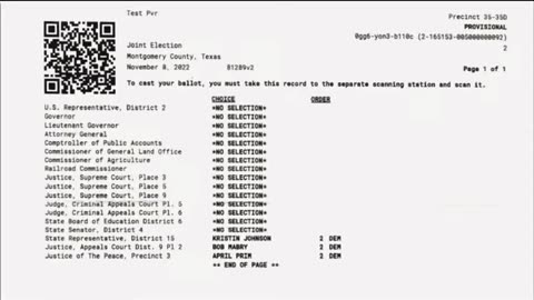 Bar Codes and QR Codes on Ballots