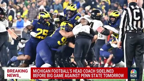 Michigan's head football coach sidelined over alleged sign-stealing scheme