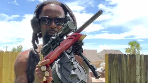 110 round drum with binary trigger