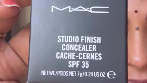 Trying MAC STUDIO FINISH CONCEALER without colour correction NC42 swatch & demo #maccosmetics